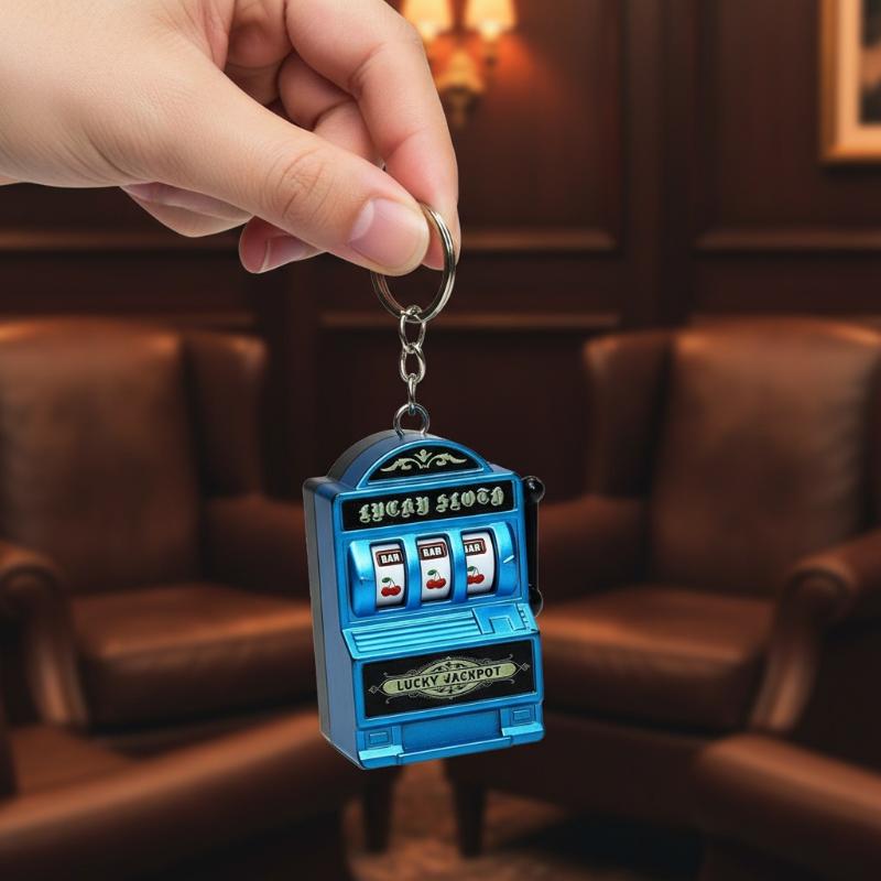 Fruit Slot Machine - Draagbare mini gokslotmachine sleutelhanger zakarcade gelukkige