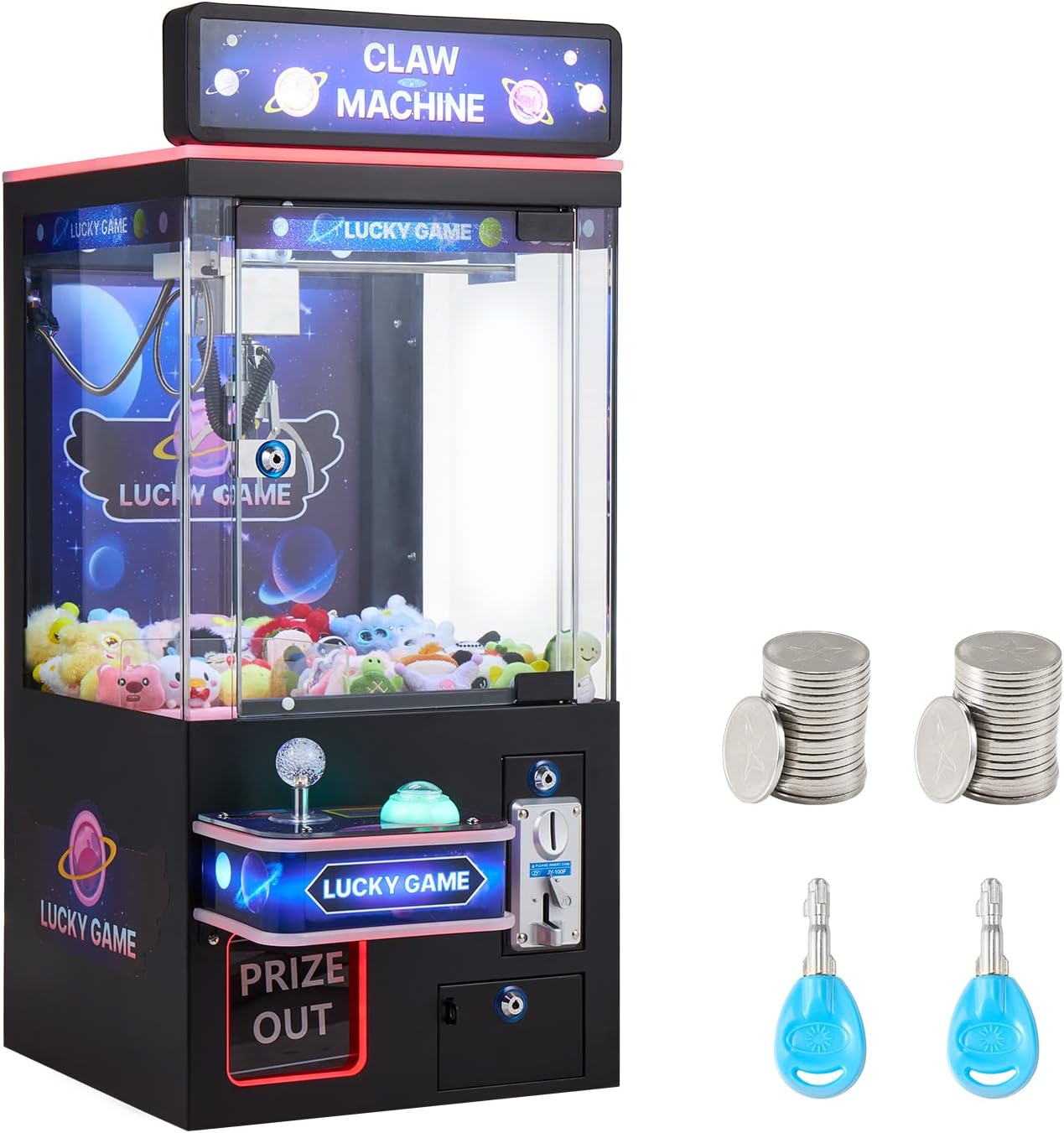 Claw Crane Machine - VEVOR Klauwkraanmachine, middelgrote arcade-spelautomaat met licht