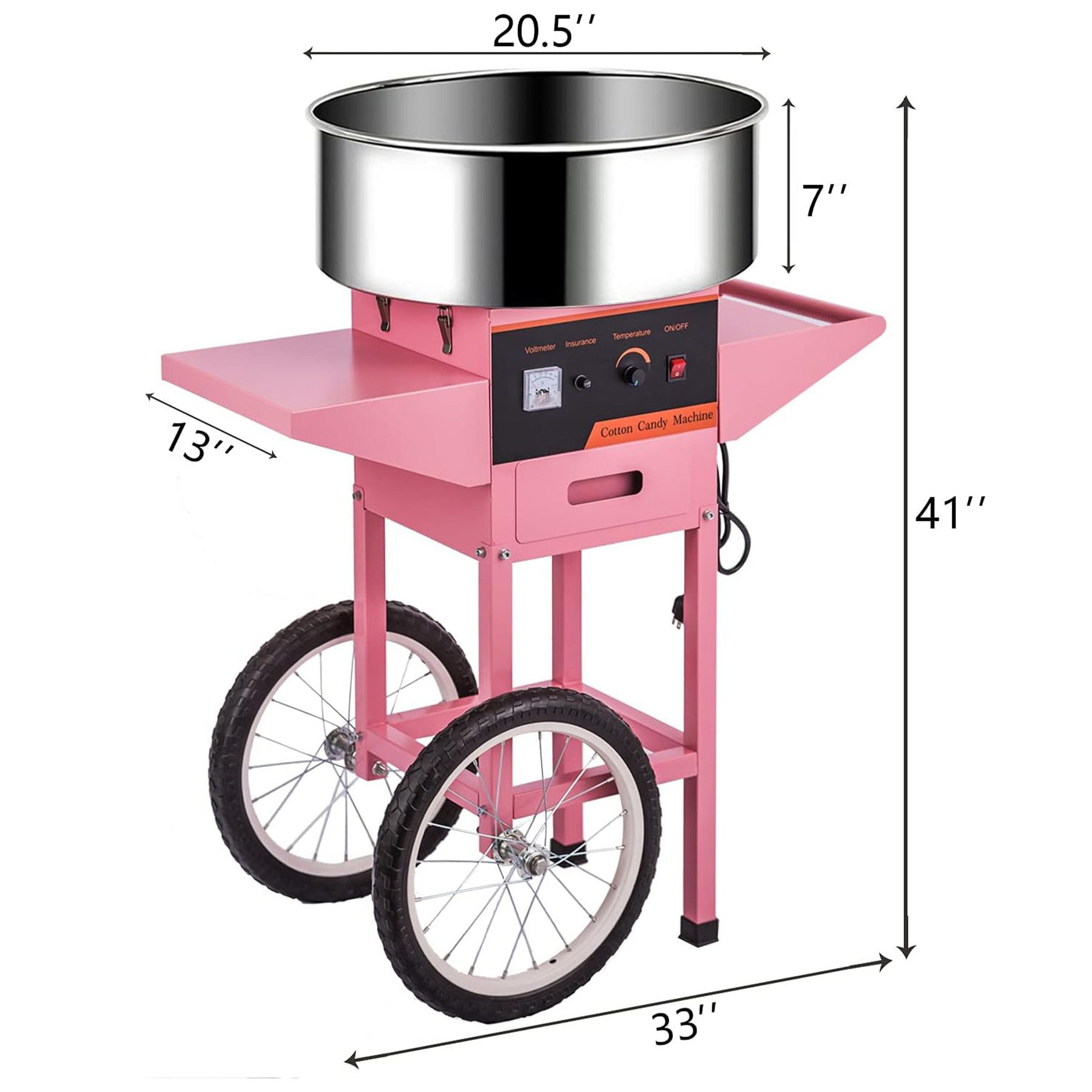 Commerciële roze suikerspinmac - Candy Floss Machine recensie en prijs